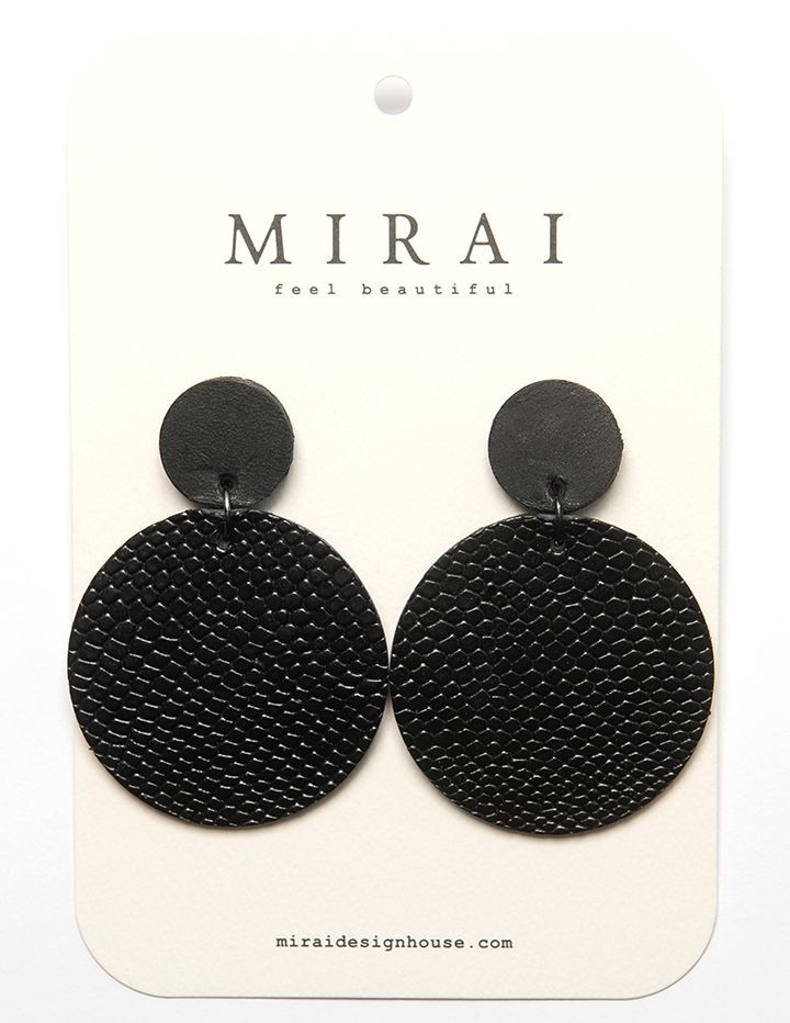 Earrings NOLA black croco