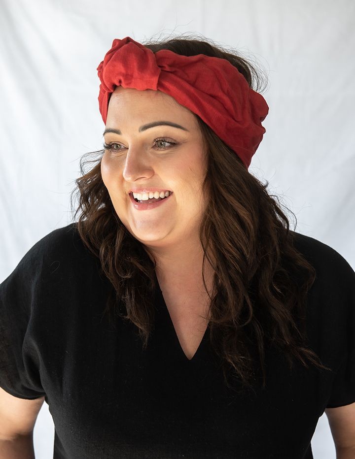 Headband terracotta-red