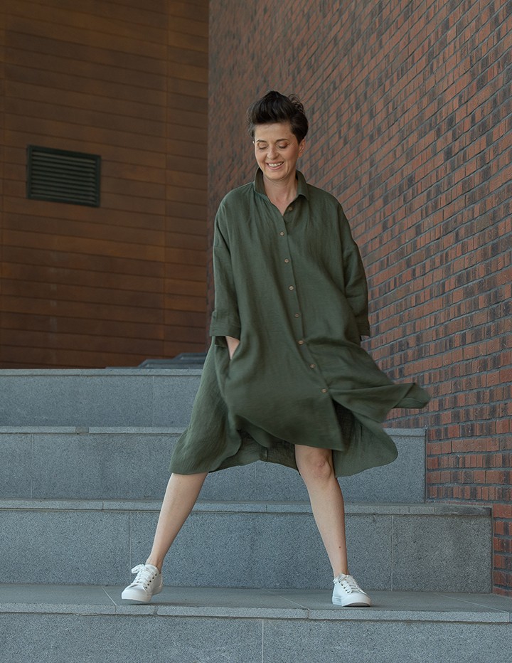 Särk-kleit IRIS tume oliiv