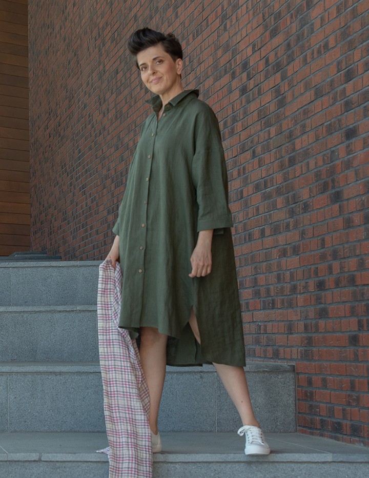 Särk-kleit IRIS tume oliiv