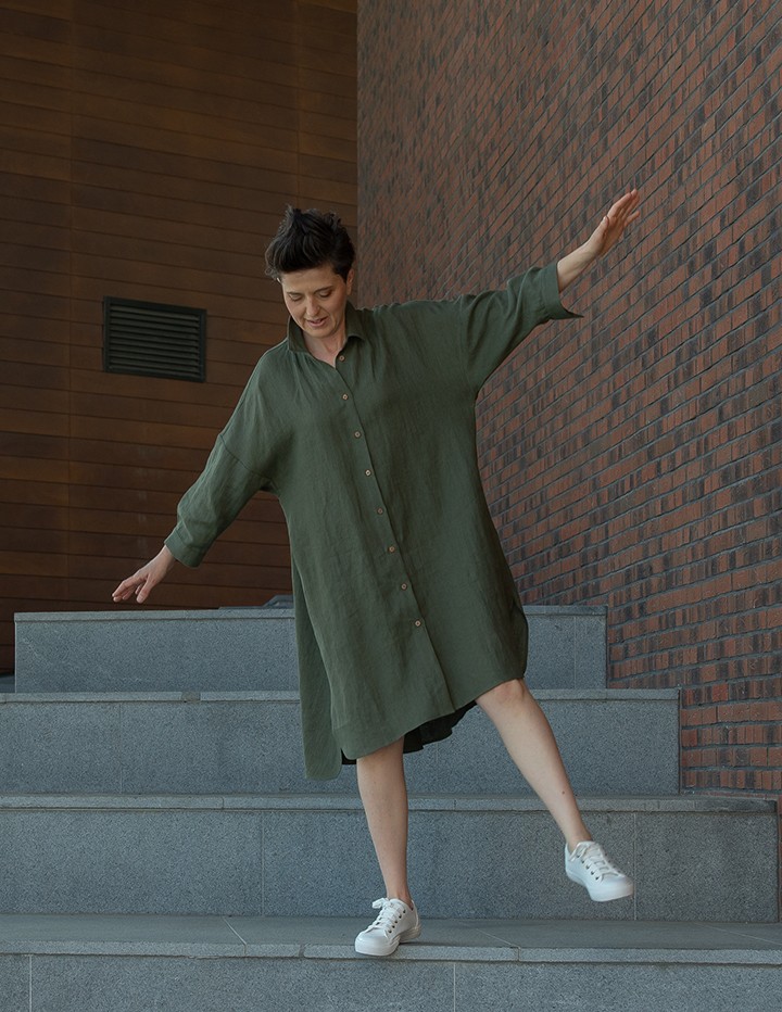 Särk-kleit IRIS tume oliiv