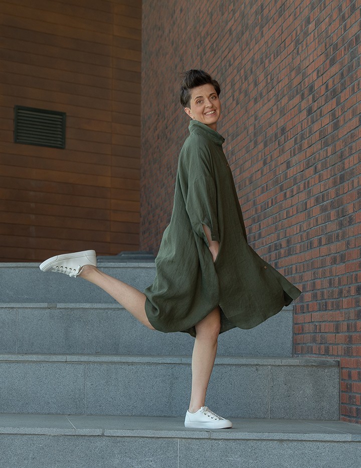 Särk-kleit IRIS tume oliiv