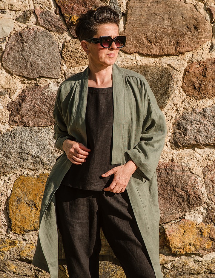 Mantel ADELE õhuke roheline