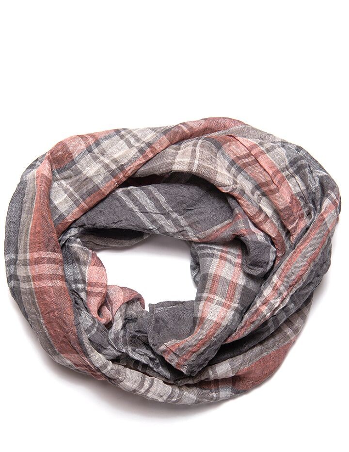Scarf gray/pink